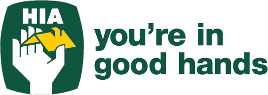 Logo with hand and text